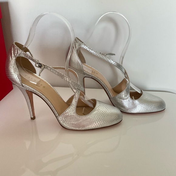 Talbots Snakeskin Silver Shoe Size 10AA - Picture 1 of 5